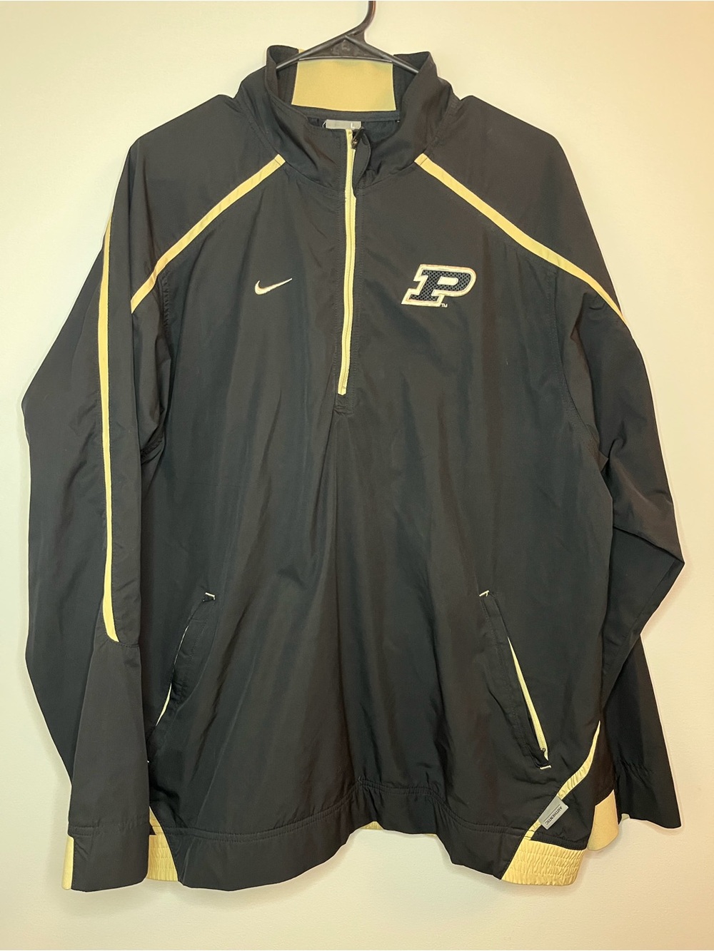 Nike FIT Storm Purdue Boilermakers Vintage 1/4 Zip Pullover Windbreaker Large